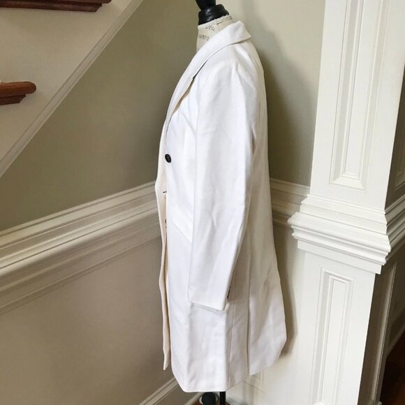 NWT JCrew Double Breasted Top Coat Womens 2 Ivory Cream Italian Cloth Wool NEW - Picture 8 of 13